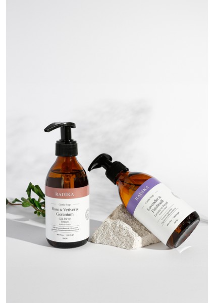 / Doğal Sıvı Kastil Sabun / Gül & Itır & Vetiver indirimleri