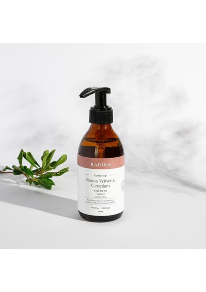 / Doğal Sıvı Kastil Sabun / Gül & Itır & Vetiver