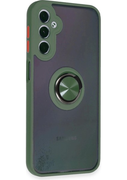 Newface Samsung Galaxy A24 4g Kılıf Montreal Yüzüklü Silikon Kapak - Yeşil fiyatları