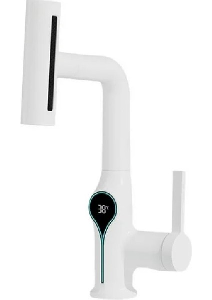 Akıllı Dijital Sıcaklık LED Ekran Banyo Lavabo Bataryası Asansörlü 4 Fonksiyonlu Ithal 7 Yıl Garanti fırsatları