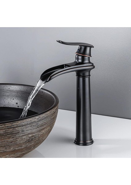 Banyo Çanak Lavabo Bataryası Mat Siyah Bakır Çizgili Renk Yeni Tarz Model 7 Yıl Garantili Ithal