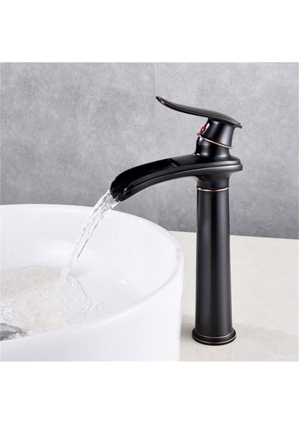 Banyo Çanak Lavabo Bataryası Mat Siyah Bakır Çizgili Renk Yeni Tarz Model 7 Yıl Garantili Ithal