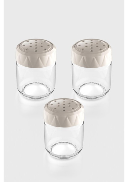 Lexa 210 ml 3'lü Cam Baharatlık Seti 161015 Bej