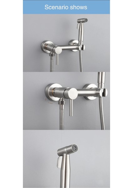 Banyo Tuvalet Bide Basınçlı Püskürtücü Taharet Musluğu Çift Su Girişli Nikel Ithal 7 Yıl Garantili fiyatları