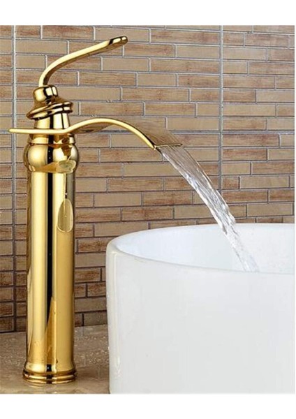Banyo Çanak Lavabo Bataryası Gold Altın Dore Yeni Şelale 7 Yıl Garantili Ithal fiyatları