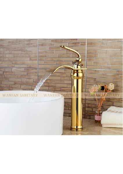 Banyo Çanak Lavabo Bataryası Gold Altın Dore Yeni Şelale 7 Yıl Garantili Ithal fırsatları