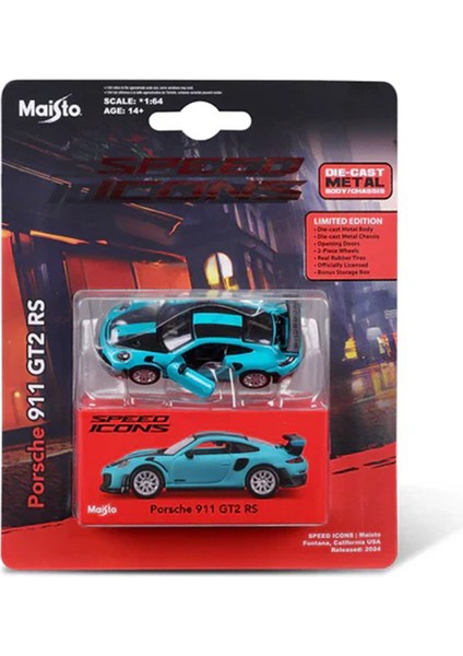 1:64 Speed Icons - Porsche 911 Gt2 Rs Miami Mavi fiyatları