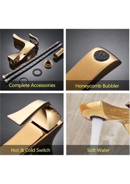 Banyo Lavabo Bataryası Gold Altın Dore Renk 7 Yıl Garantili Ithal Yeni Tasarım. indirimleri