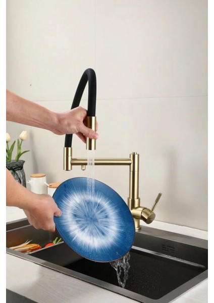 Mutfak Evye Bataryası Dual Flow Su Arıtma Çıkışlı Mıknatızlı Spiral 2 Akış Mod 7 Yıl Garantili Ithal