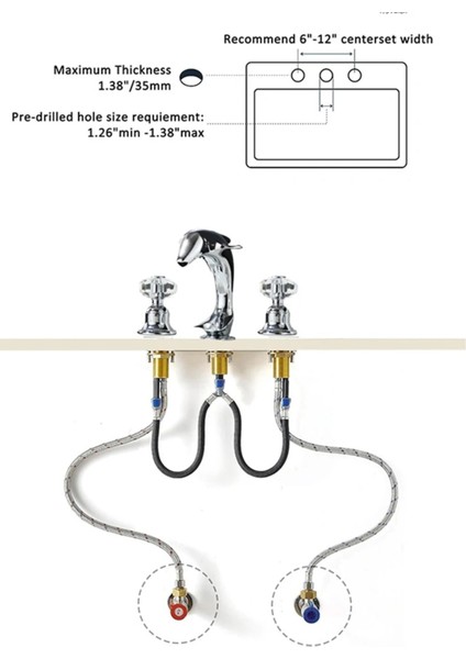 Banyo Lavabo Küvet Jakuzi Bataryası Ankastre Krom Renk Taşlı Kuğu Model Şelale 7 Yıl Garantili