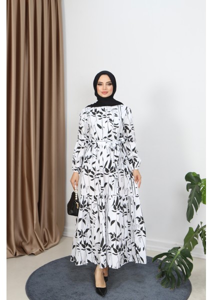 Yaprak Desenli Elbise