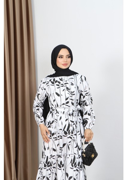 Yaprak Desenli Elbise modelleri