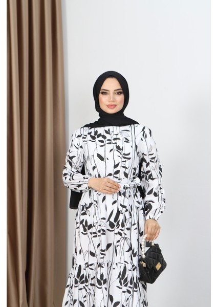 Yaprak Desenli Elbise fırsatları