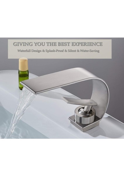Banyo Lavabo Bataryası Mat Krom Nikel Renk Şelale 7 Yıl Garantili Ithal Yeni Ince Tasarım. fiyatları