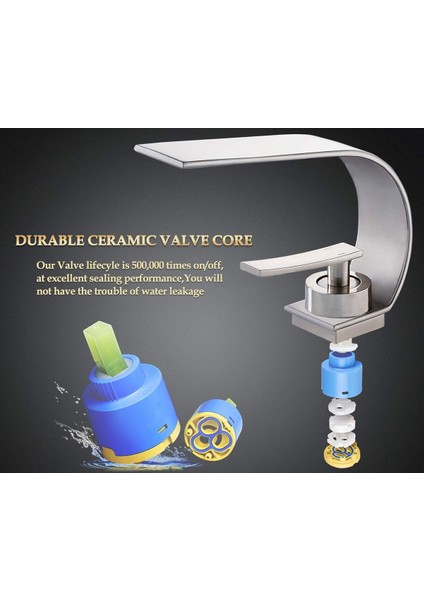 Banyo Lavabo Bataryası Mat Krom Nikel Renk Şelale 7 Yıl Garantili Ithal Yeni Ince Tasarım. fırsatları