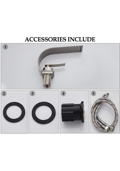 Banyo Lavabo Bataryası Mat Krom Nikel Renk Şelale 7 Yıl Garantili Ithal Yeni Ince Tasarım.