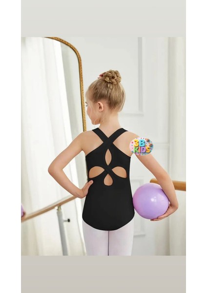 Siyah Jimnastik bale mayosu kıyafeti bale tokası etekli set fırsatları
