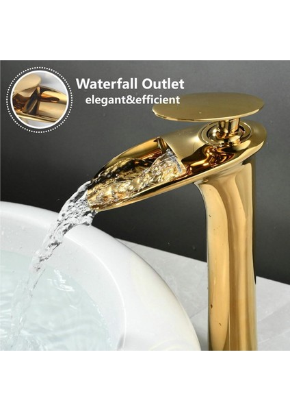 Banyo Çanak Lavabo Bataryası Altın Dore Gold Renk Yeni Şelale Model 7 Yıl Garantili Ithal fiyatları