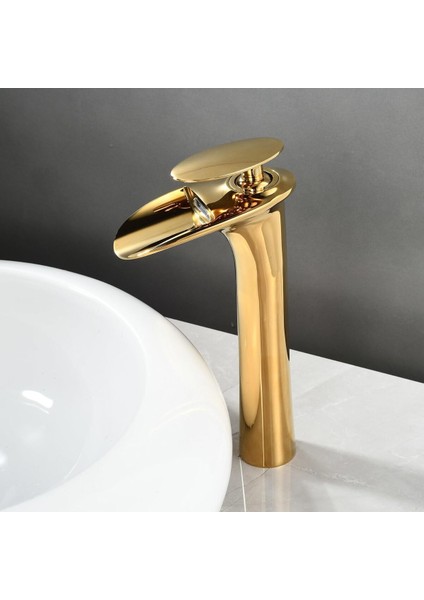 Banyo Çanak Lavabo Bataryası Altın Dore Gold Renk Yeni Şelale Model 7 Yıl Garantili Ithal indirimleri
