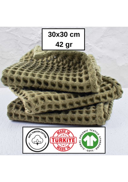 Lüks Mutfak Havlusu 3 Adet - Yüksek Kalite, 100% Pamuk, 30X30 Cm, Waffle Dokuma Washcloth Havlu indirimleri
