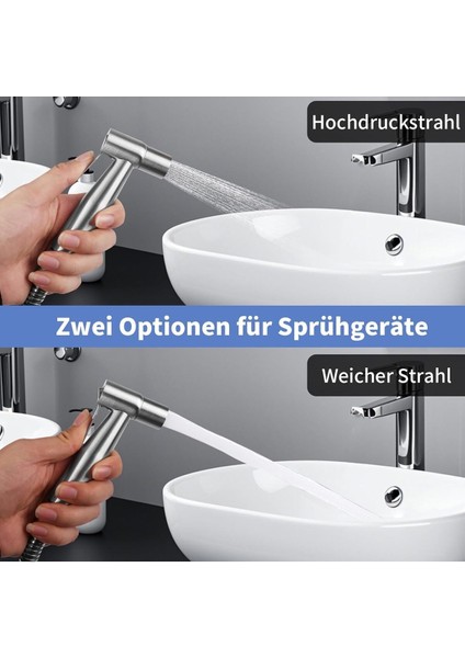 Banyo Bide Basınçlı Püskürtücü Taharet Musluğu Klozet Hortumu Nikel Renk Ithal 7 Yıl Garantili fırsatları