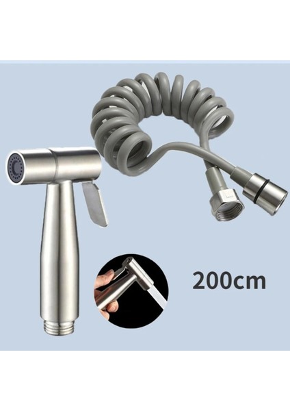 Banyo Bide Basınçlı Püskürtücü Taharet Musluğu Klozet Hortumu Nikel Renk Ithal 7 Yıl Garantili indirimleri