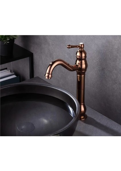 Banyo Çanak Lavabo Bataryası Rose Renk Yeni Şelale Model 7 Yıl Garantili Ithal