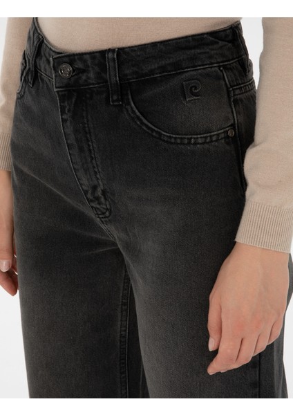 Kadın Siyah Loose Fit Jean Pantolon 50314123-VR046 indirimleri