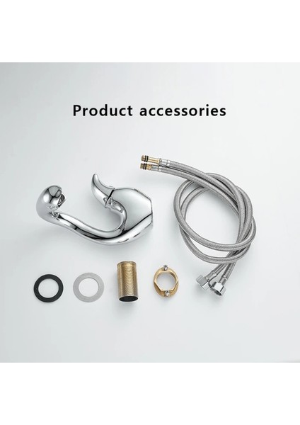 Banyo Lavabo Bataryası Kuğu Model Krom Renk Yeni Ürün Ithal 7 Yıl Garantili Ithal