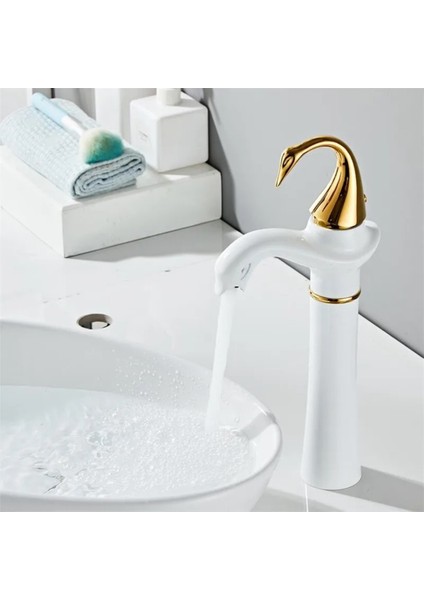 Banyo Çanak Lavabo Bataryası Kuğu Gold Altın Dore Yeni Tasarım 7 Yıl Garantili Ithal