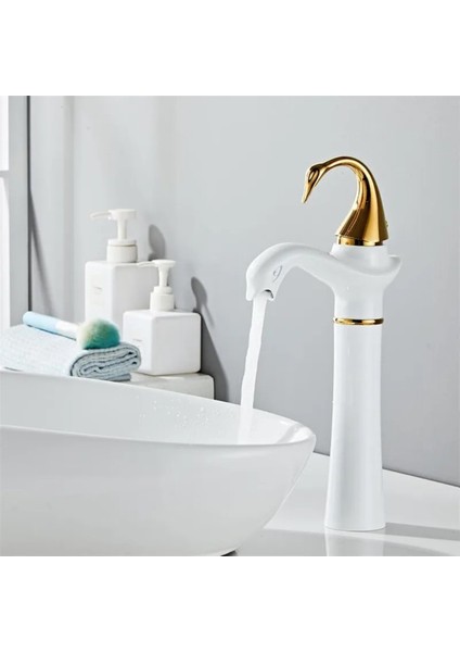 Banyo Çanak Lavabo Bataryası Kuğu Gold Altın Dore Yeni Tasarım 7 Yıl Garantili Ithal fiyatları