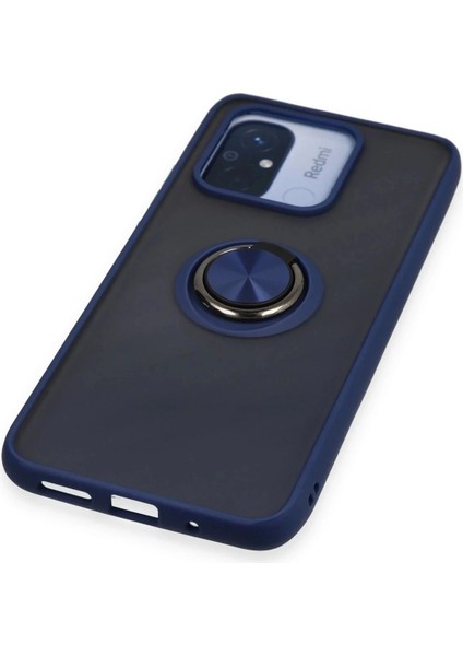 Newface Xiaomi Redmi 12C Kılıf Montreal Yüzüklü Silikon Kapak - Lacivert fırsatları