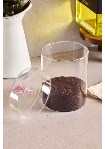 Hearts 750 ml Borosilikat Cam Kavanoz 10X12 cm modelleri