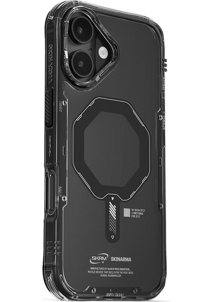 iPhone 17 Uyumlu Kılıf M-Safe Şarj Özellikli Şeffaf Airbag Skinarma Saido Mag-Charge Kapak Siyah fiyatları