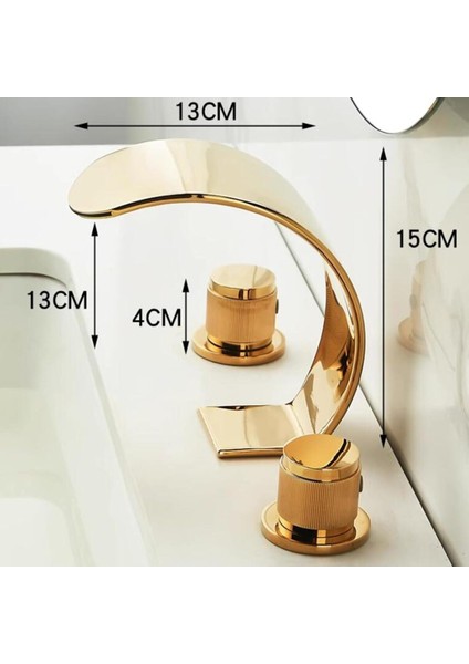 Banyo Lavabo Küvet Jakuzi Bataryası Ankastre Gold Altın Dore Oval Yeni Şelale 7 Yıl Garantili modelleri