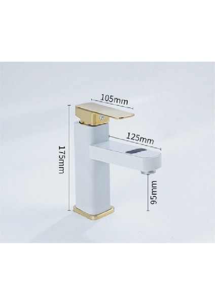 Akıllı Dijital Sıcaklık LED Ekran Banyo Lavabo Bataryası Beyaz Gold Ithal 7 Yıl Garantili fırsatları