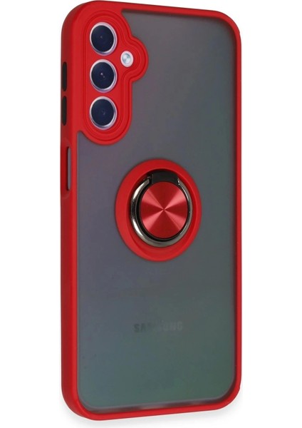 Newface Samsung Galaxy A24 4g Kılıf Montreal Yüzüklü Silikon Kapak - Kırmızı fiyatları