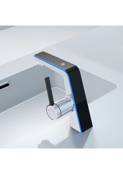 Akıllı Dijital Sıcaklık LED Ekran Banyo Lavabo Bataryası Krom 2 Akış Ayarı Ithal 7 Yıl Garanti fiyatları