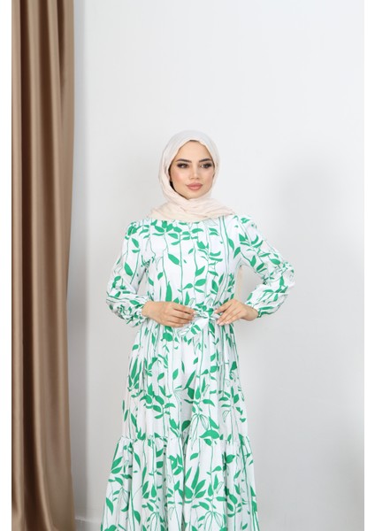 Yaprak Desenli Elbise modelleri