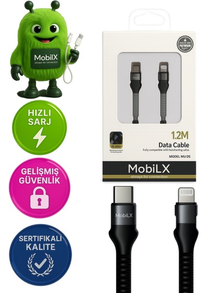 Mobilx Ios Uyumlu Lightning Şarj Kablosu – 1.2 Metre | Model: Mu-05