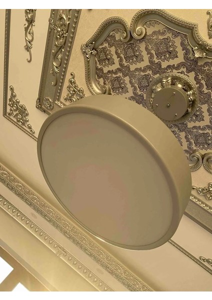 Drum 40CM ( Gri Kasa, Beyaz Işık ) Ledli Modern LED Avize, Salon, Mutfak, Oturma Yatak Odası, Sarkıt fırsatları