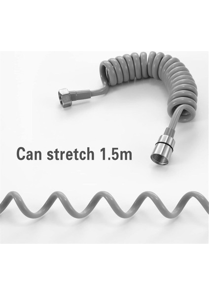 Banyo Tuvalet Taharet Musluğu Spiralli Bide Özel Temizlik 7 Yıl Garantili Mat Krom Nikel Ithal