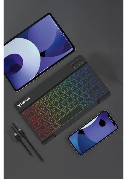 Tmk-09 Siyah Şarj Edilebilir Rgb Işıklı Kablosuz Klavye Mouse Seti fırsatları