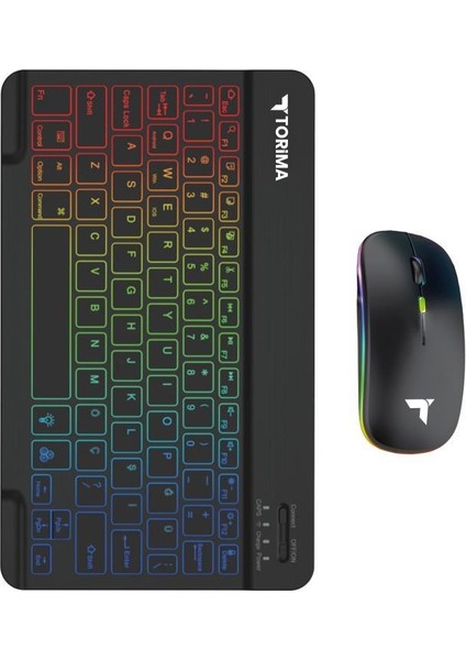 Tmk-09 Siyah Şarj Edilebilir Rgb Işıklı Kablosuz Klavye Mouse Seti indirimleri