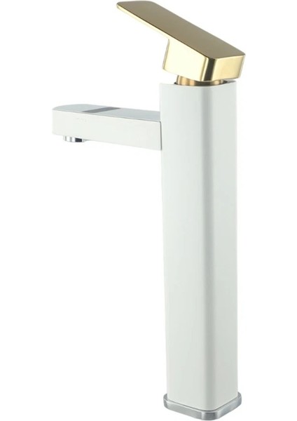 Akıllı Dijital Sıcaklık LED Ekran Banyo Çanak Lavabo Bataryası Beyaz Gold Ithal 7 Yıl Garantili fırsatları