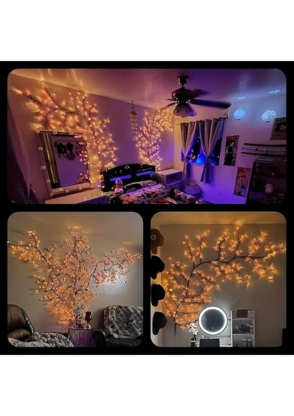 Dekoratif Çiçek LED Dal Lamba - Romantik ve Şık Aydınlatma