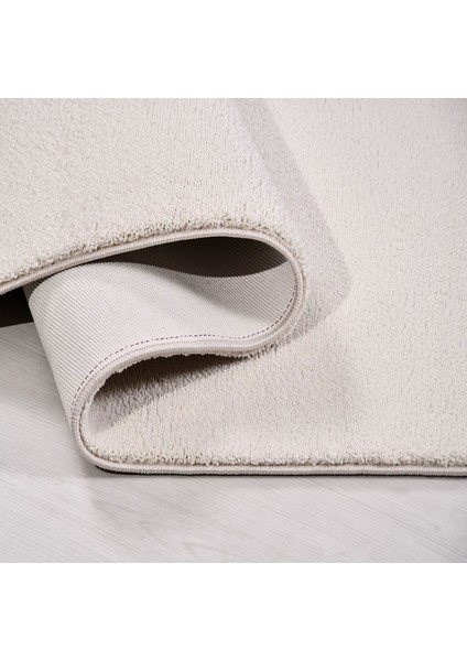 Crea Halı Pera 3404AK Beyaz Yumuşak Tuşeli Halı Shaggy Puff Soft Yumuşak Salon Mutfak Koridor Yolluk Dokuma Makine Halısı fırsatları