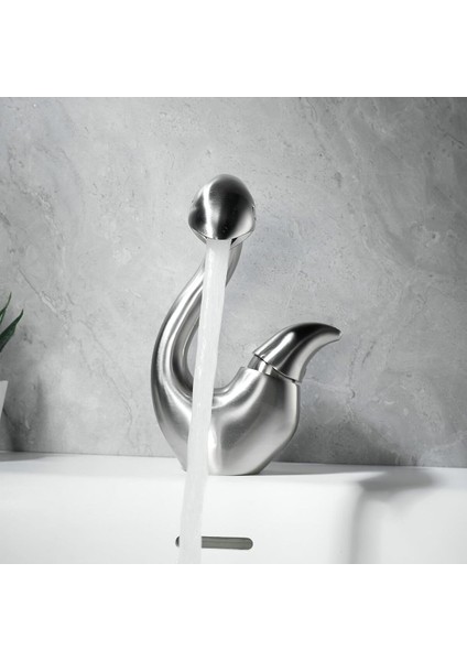 Banyo Lavabo Bataryası Kuğu Model Mat Krom Nikel Renk Yeni Ürün Ithal 7 Yıl Garantili Ithal modelleri