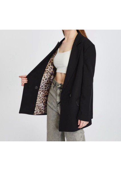 Leopar Astarlı Ceket