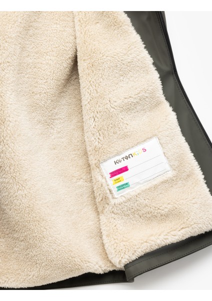 Uzun Kollu Peluş Astarlı Fermuarlı Kapşonlu Yağmurluk modelleri